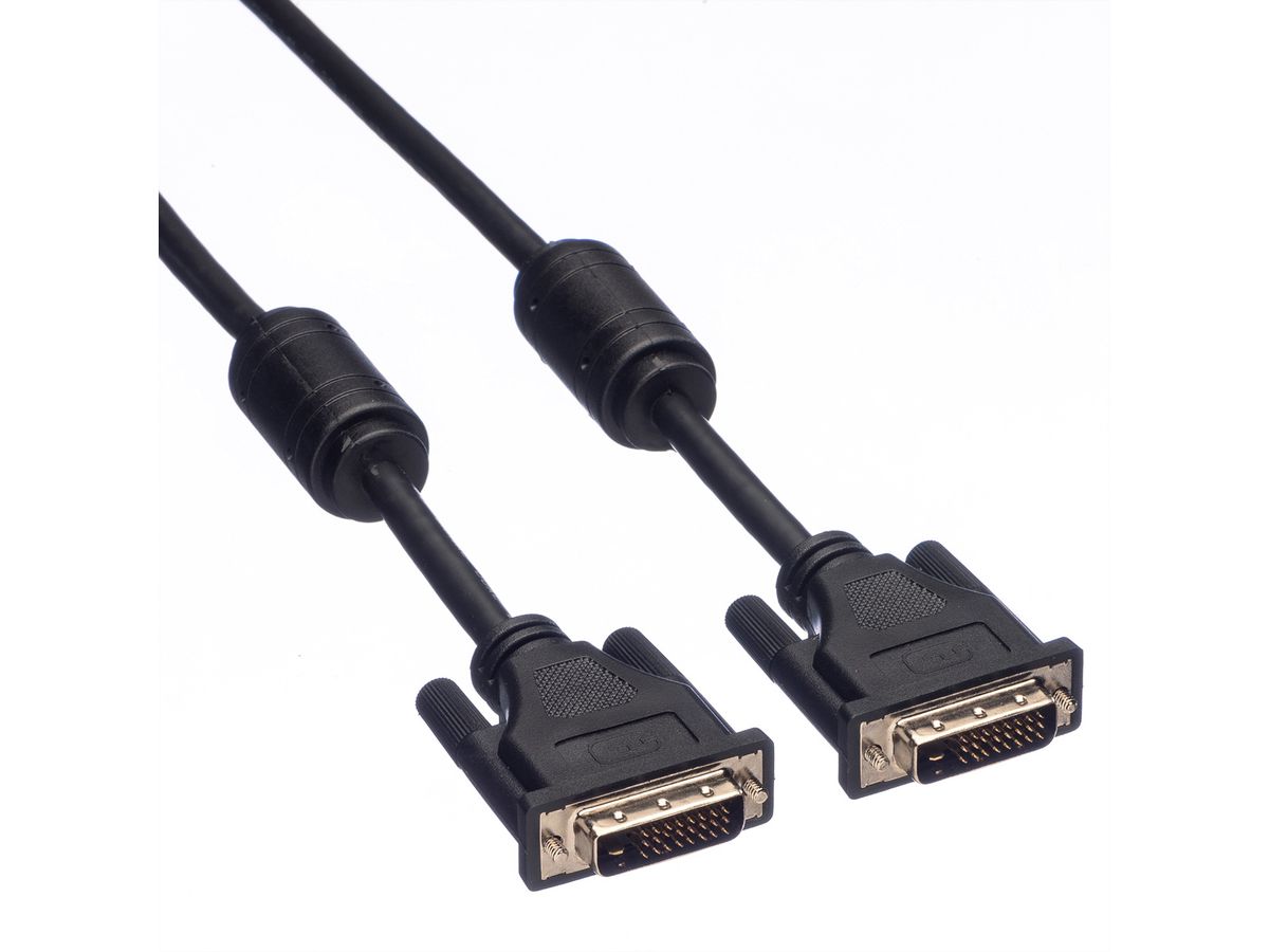ROLINE DVI Cable, DVI (24+1), Dual Link, M/M, 20 m