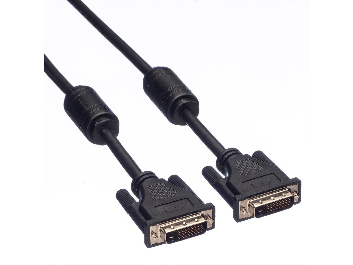 ROLINE DVI Cable, DVI (24+1), Dual Link, M/M, 3 m