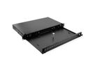 VALUE 19" FO Splice Box, empty, 1U, 24x SC DX / 24x LC quadruple, extendable