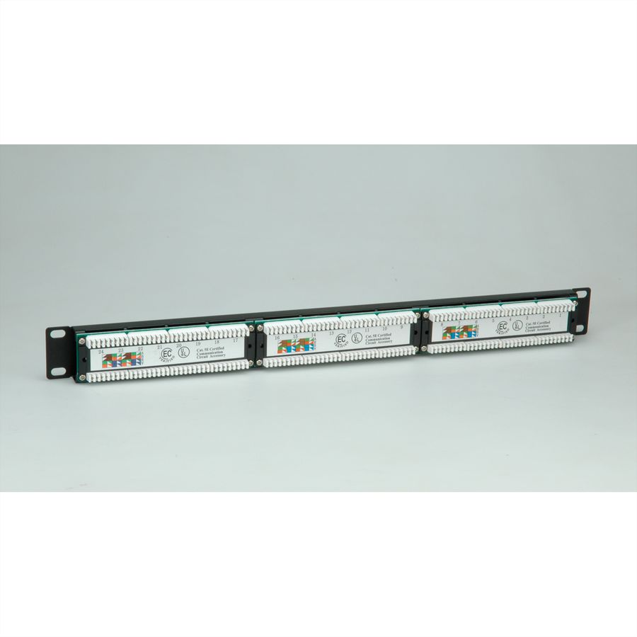 VALUE Cat.5e (Class D) 19" Patch Panel, 24 Ports, UTP, black