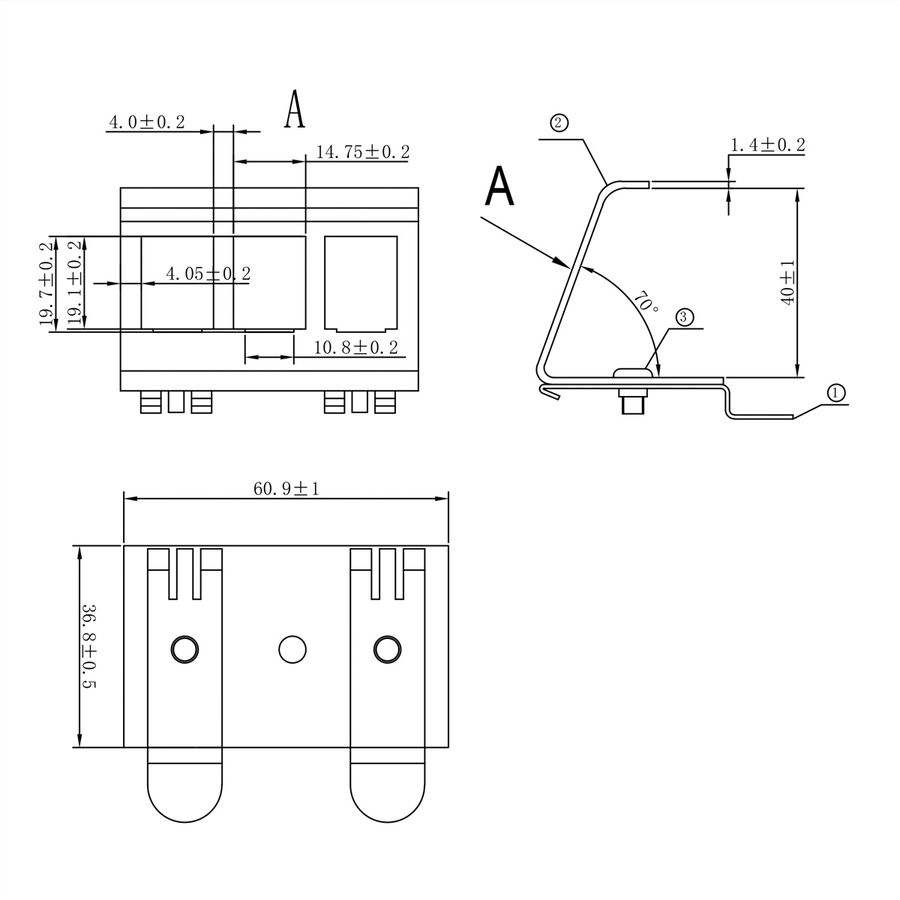 VALUE DIN Rail Adapter, empty, 3x Keystones