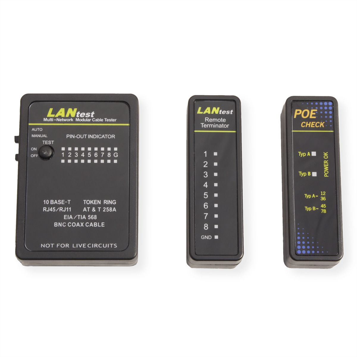 VALUE LANtest Multi-Network Cable + PoE Tester