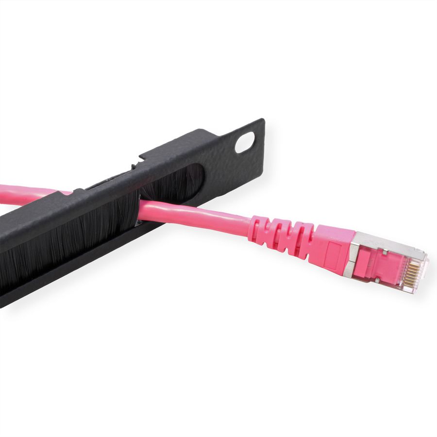 ROLINE 10-inch cable feed, with brush strip 0.5U black