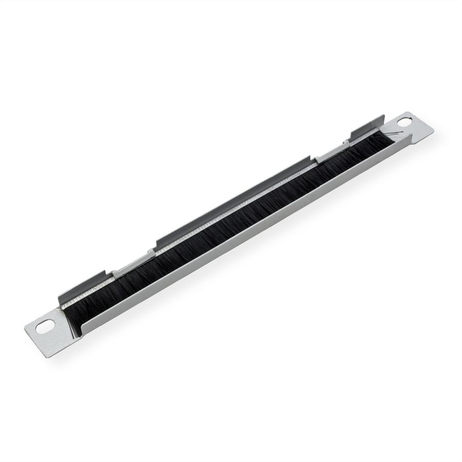 ROLINE 10-inch cable feed, with brush strip 0.5U grey