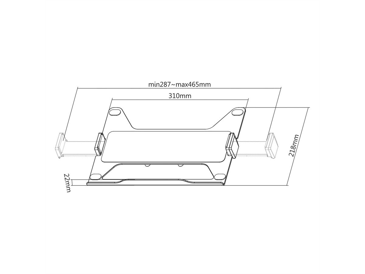 VALUE Universal Notebook/Tablet Holder, flexible, VESA compatible