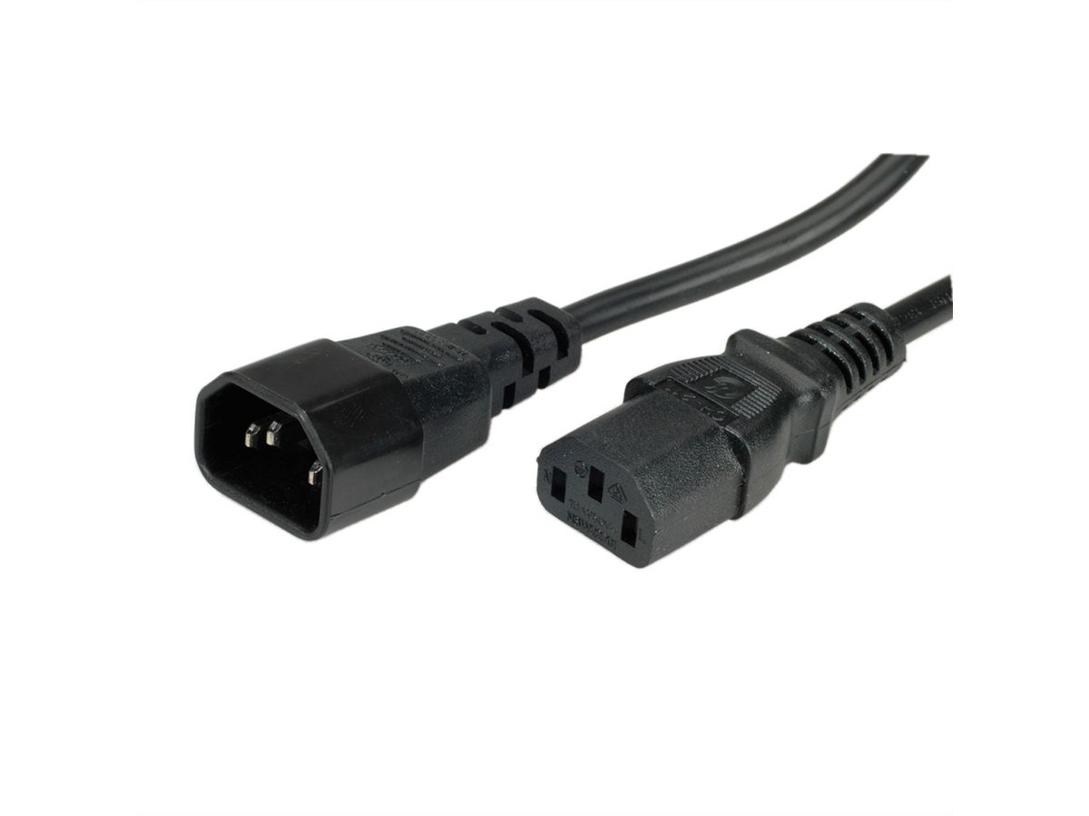 ROLINE GREEN Monitor Power Cable, IEC 320 C14 - C13, black, 1.8 m