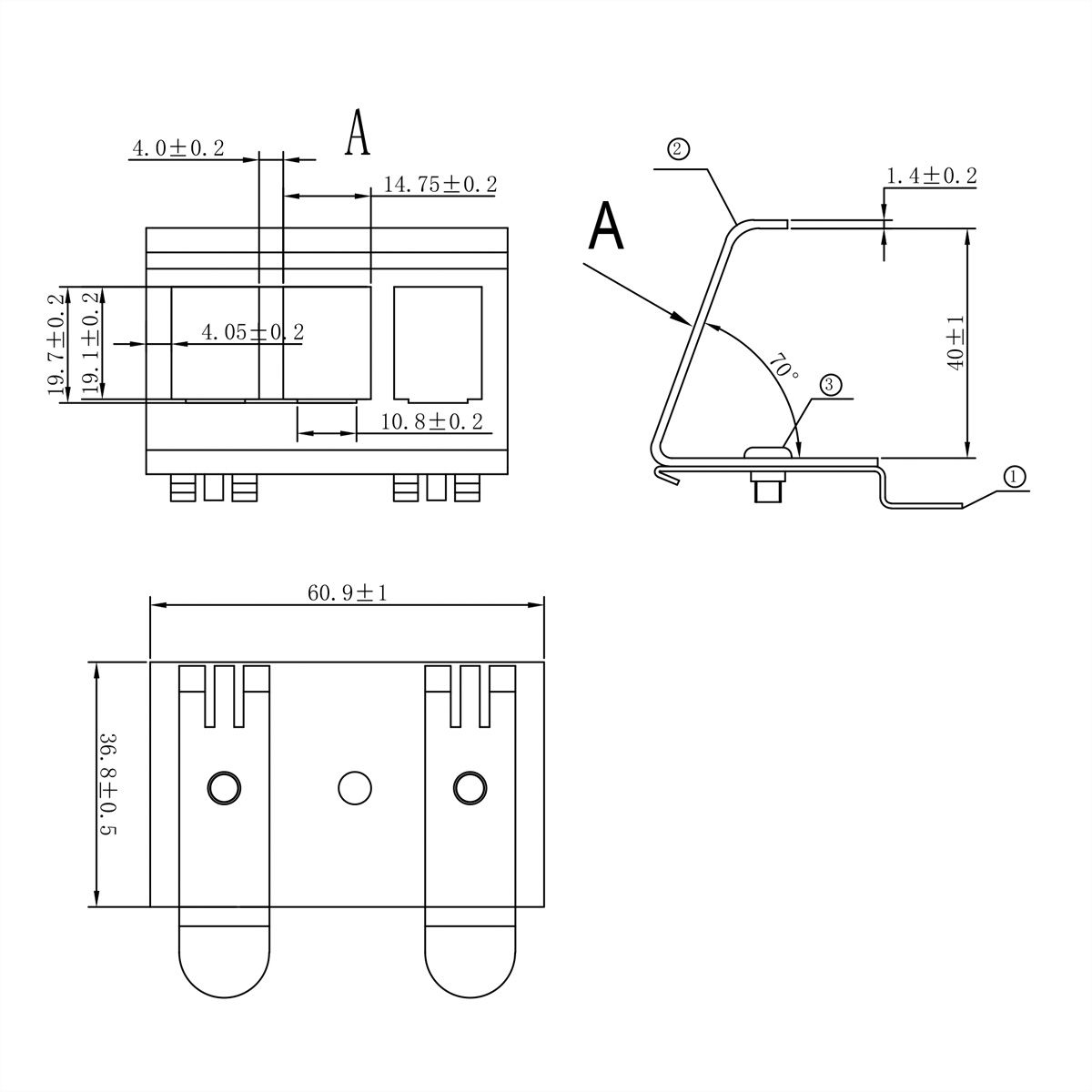 VALUE DIN Rail Adapter, empty, 3x Keystones