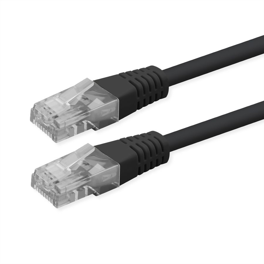 ROLINE UTP Patch Cord, Cat.6 (Class E), PoE, black, 5 m