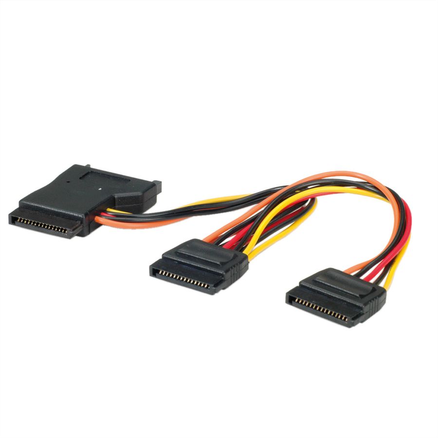 ROLINE Internal Y-Power Cable, SATA to 3x SATA, 0.3 m