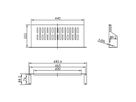 VALUE 19"-Fixed Shelf, 440 x 250mm, max. 15kg, 2U, U-Shape, black