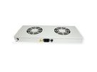 ROLINE 19-inch fan unit 2 fans, Thermostat grey