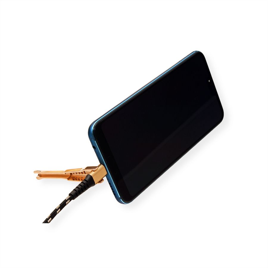 ROLINE GOLD USB 2.0 Cable, C - A, M/M, with Smartphone support function, 1 m