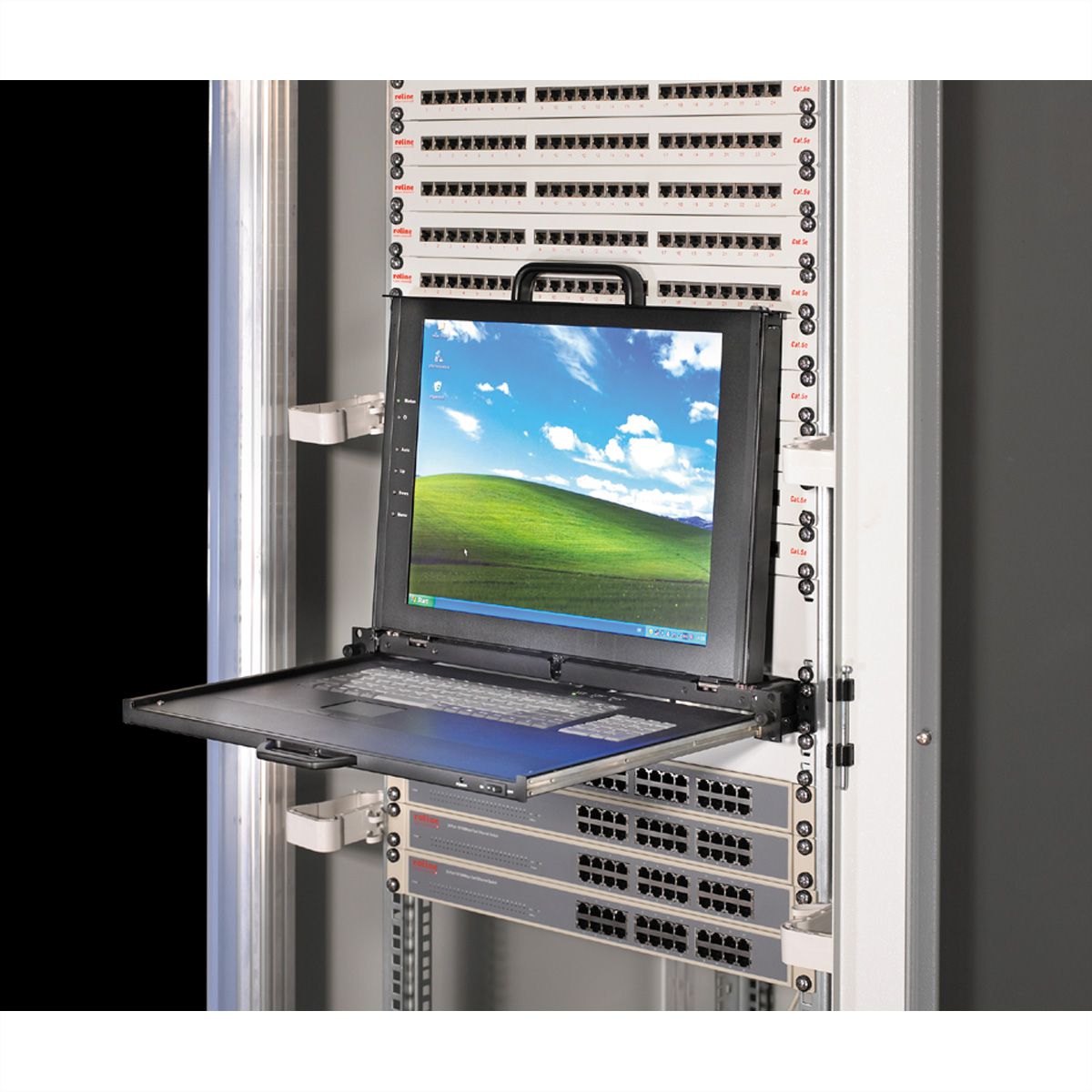 ROLINE 19" LCD KVM Console, 43 cm (17") TFT, VGA, USB + PS/2, German