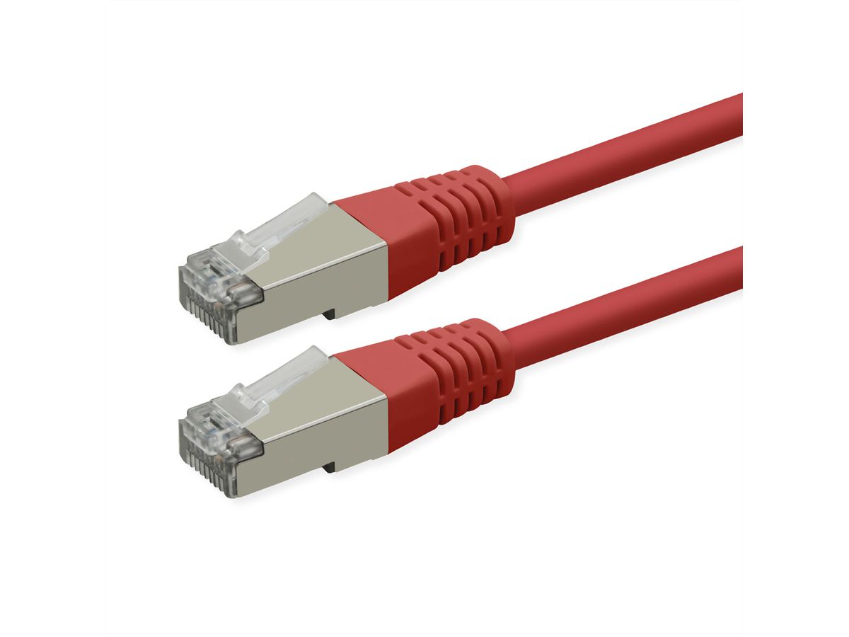 ROLINE S/FTP (PiMF) Patch Cord, Cat.6 (Class E), PoE, red, 5 m