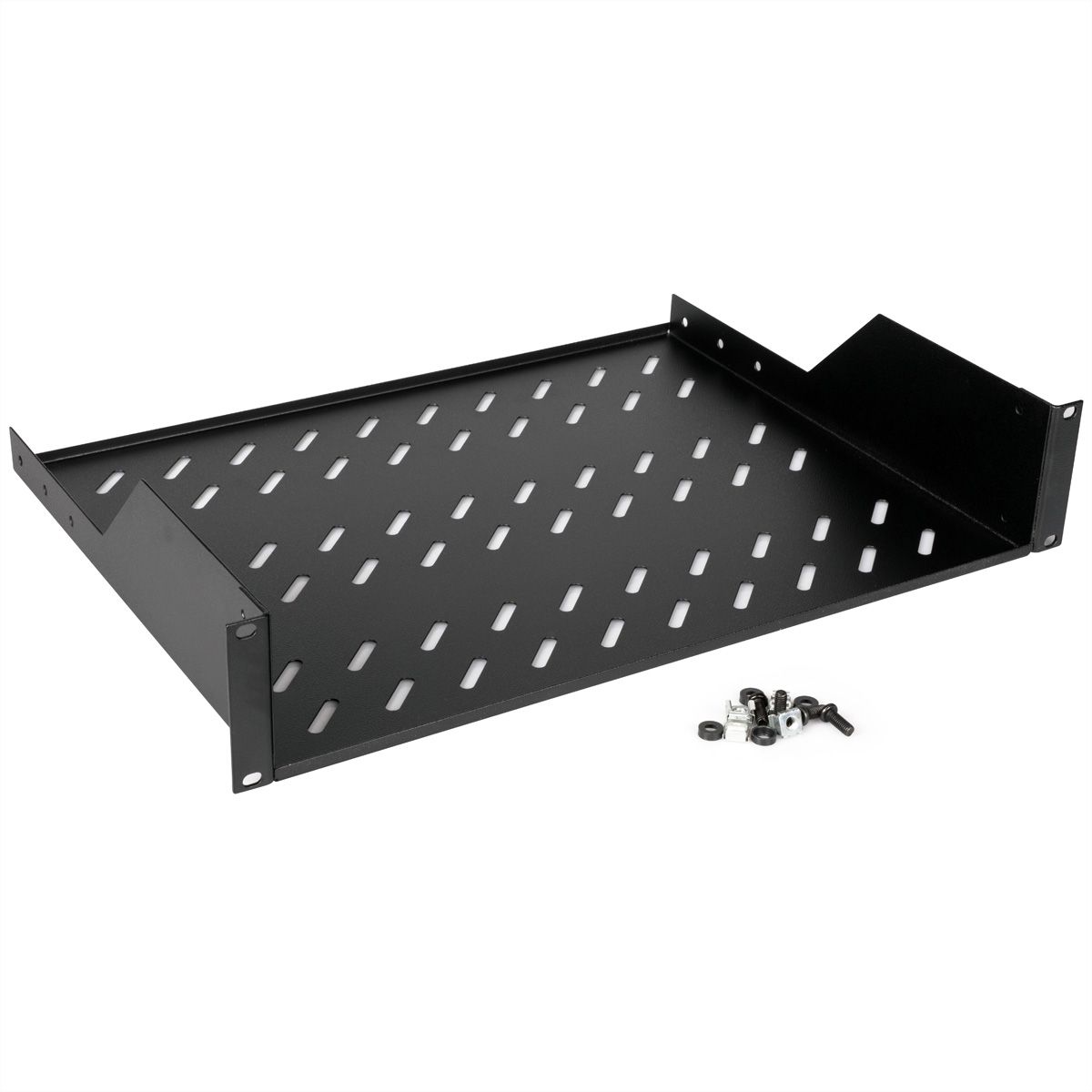 ROLINE 19-inch shelf 2 U 350 T, 25kg load capacity black