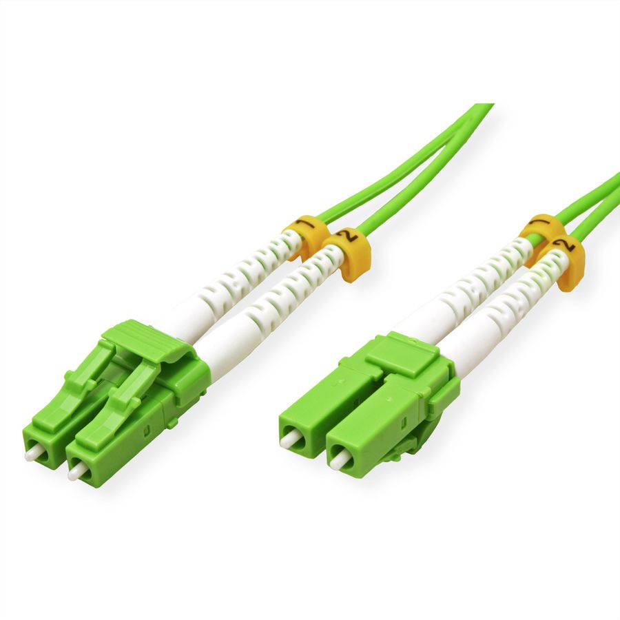 ROLINE Fibre Optic Jumper Cable, 50/125 µm, LC/LC, OM5, LSOH, green, 1 m