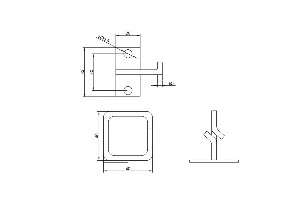 19" Cable Manager, 40x40mm, metal, Mounting central, cable entry central