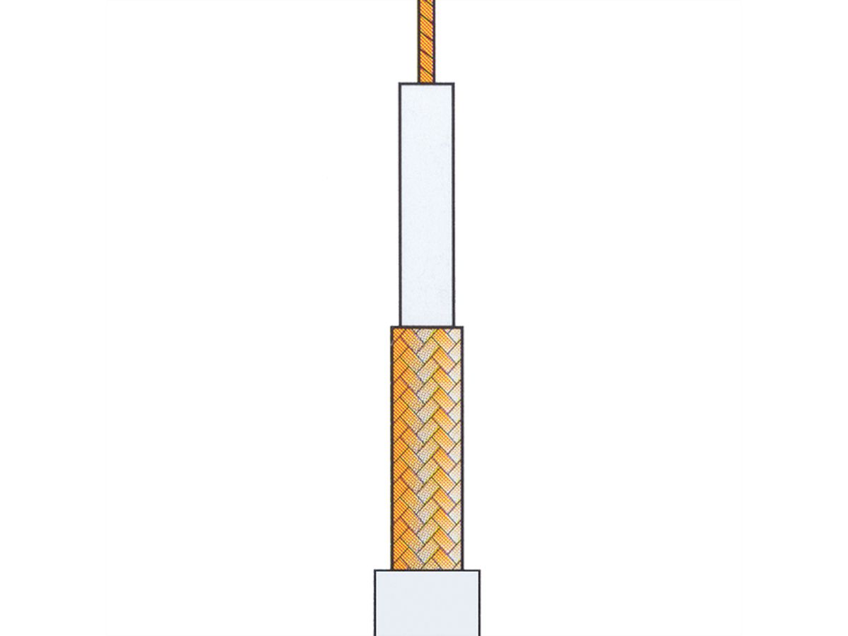 Coaxial Cable RG-59, 75 Ohm, Black, 100 m roll