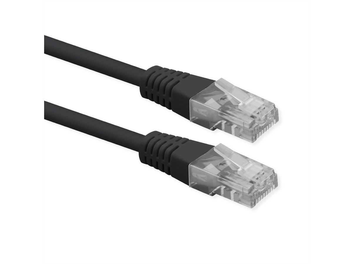 ROLINE UTP Patch Cord, Cat.6 (Class E), PoE, black, 5 m
