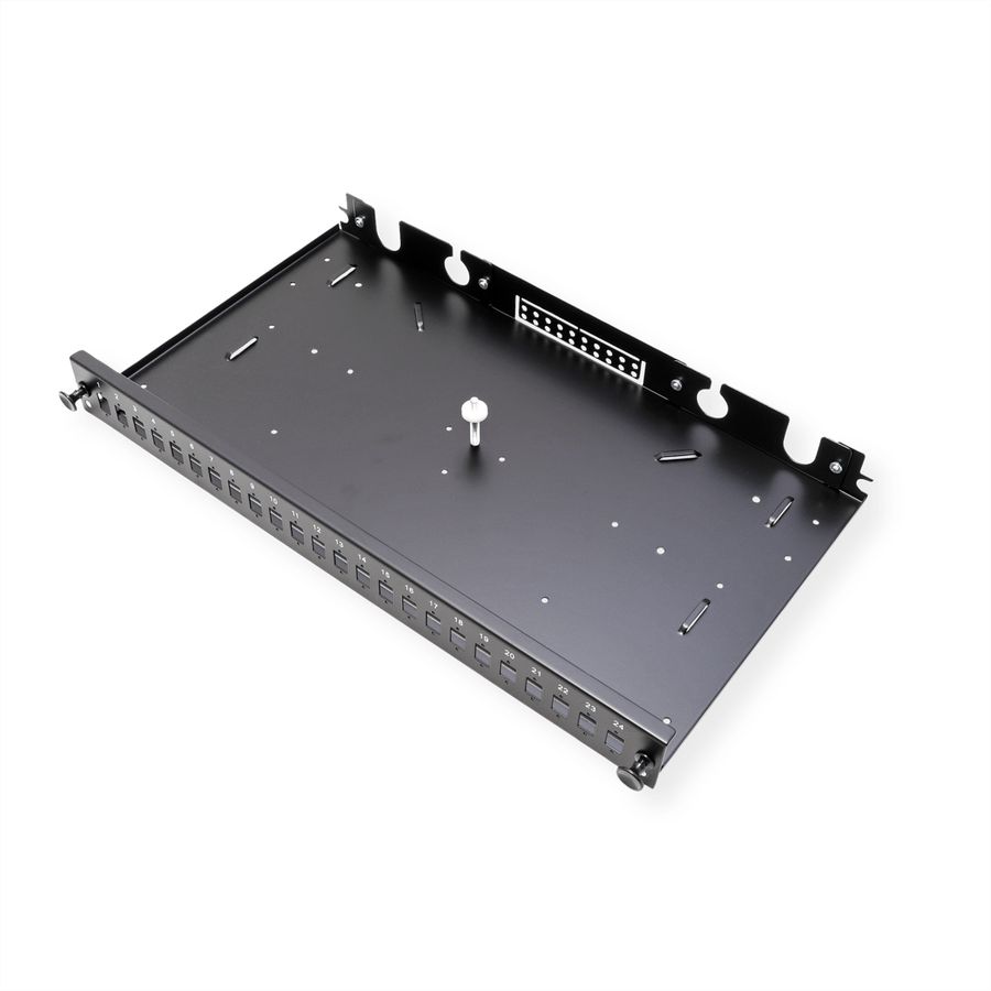 VALUE 19" splice box empty 1U, extendable, 24x SC-DX
