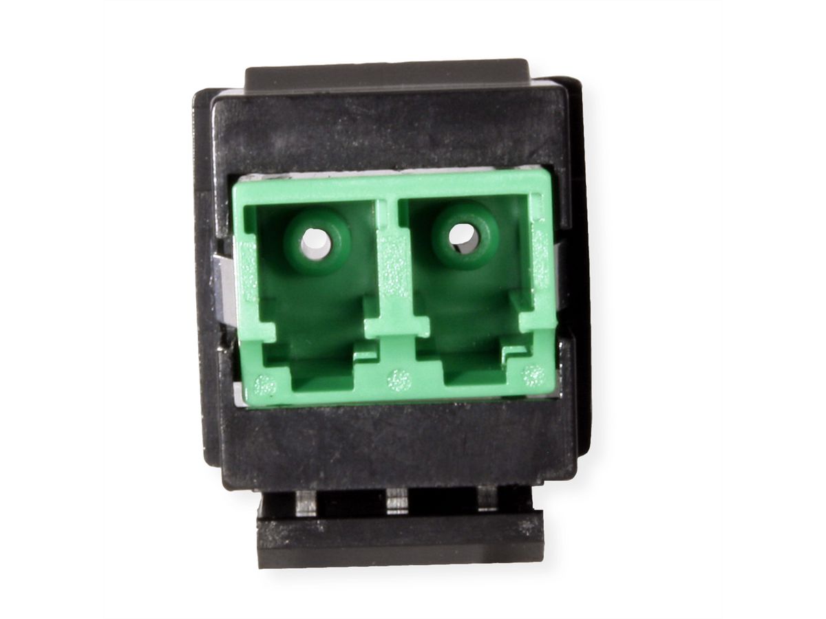 ROLINE Fiber Optic Keystone Jack, LC/LC Duplex, Singlemode, OS2, APC