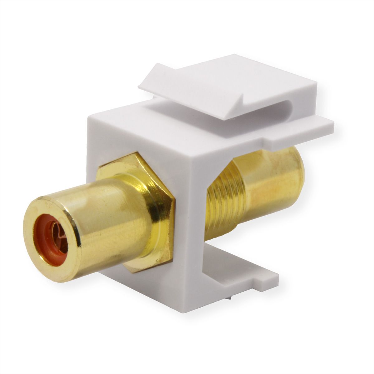 VALUE RCA Keystone Coupler, Plastic, red
