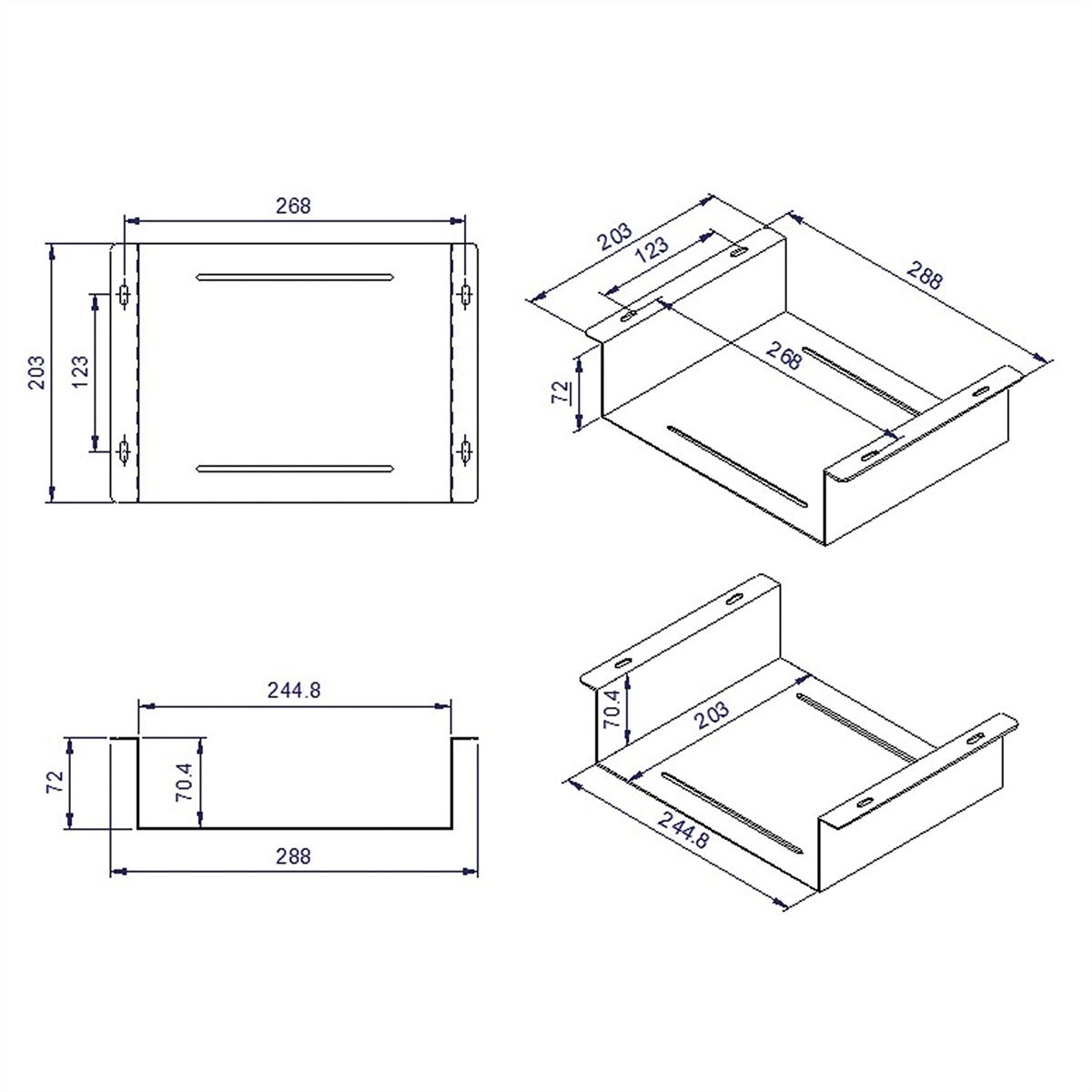 ROLINE Underdesk Mount for KVM/NUC/Mini PC / Thin Clients