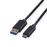 ROLINE GREEN USB 3.2 Gen 1 Cable, A-C, M/M, black, 2 m