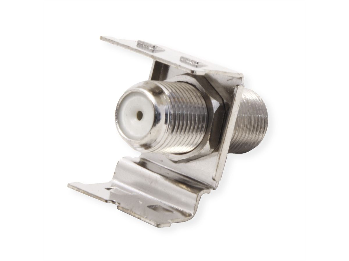 ROLINE F-Type Keystone Coupler, Metal, Shielded