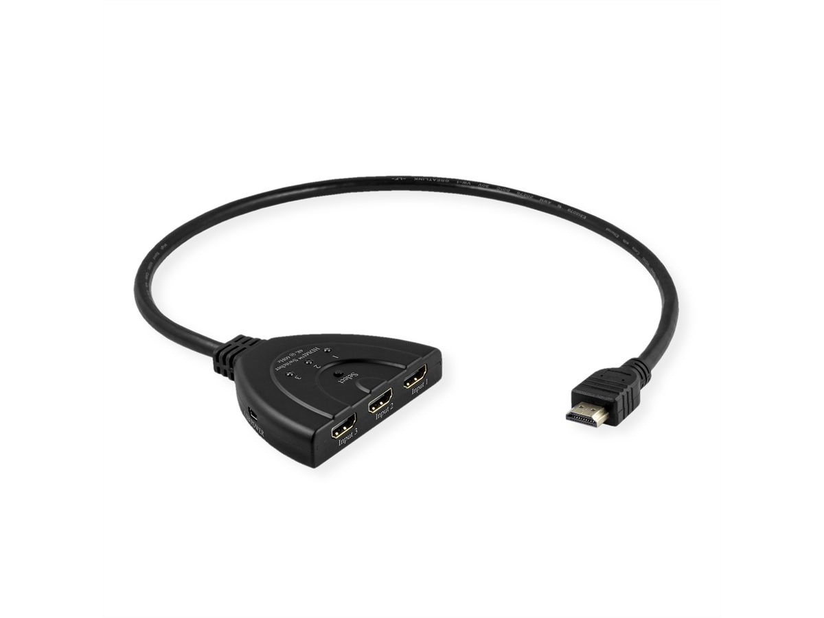 VALUE HDMI Switch, 3x1, 4K60Hz