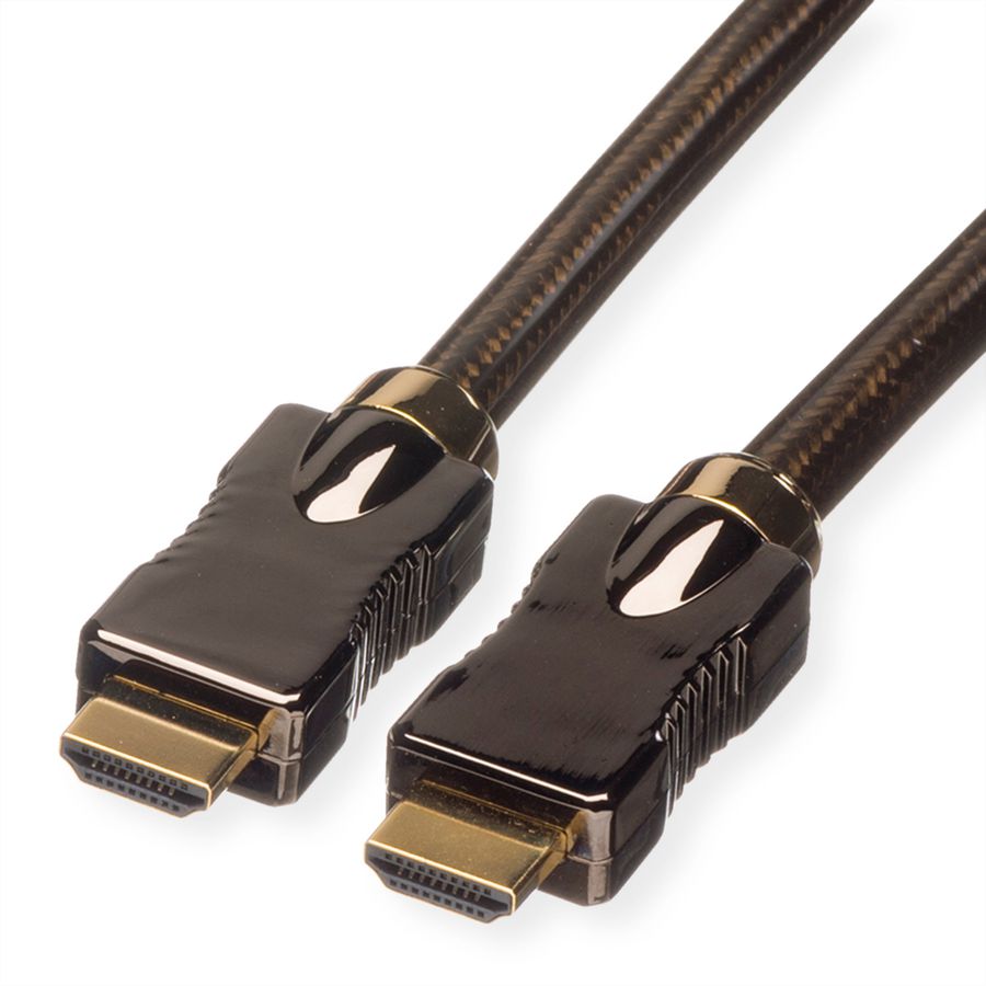 ROLINE HDMI Ultra HD Cable + Ethernet, M/M, black, 1 m