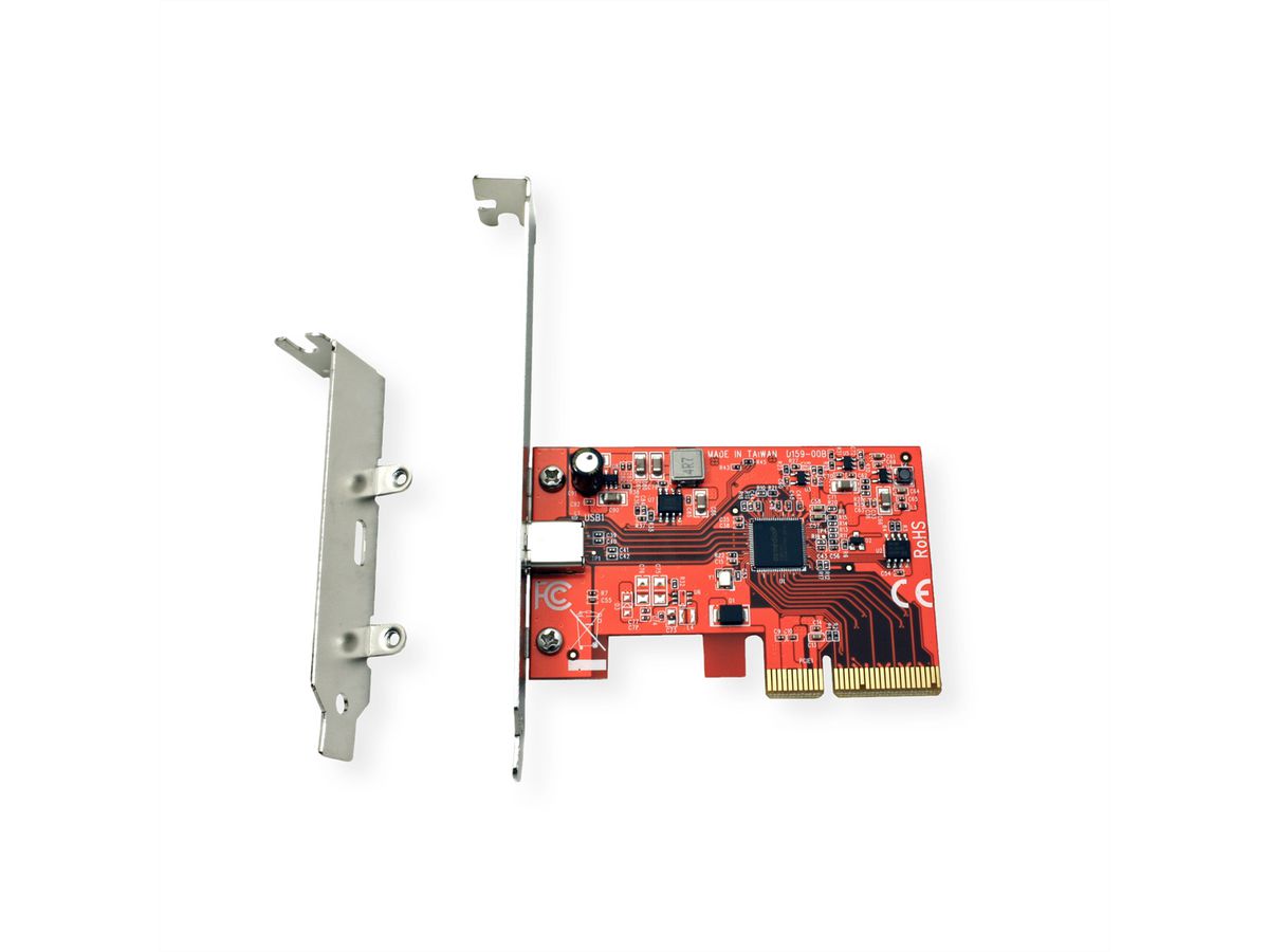 ROLINE PCI-Express Adapter, 1x Port Type C USB 3.2 Gen 2x2