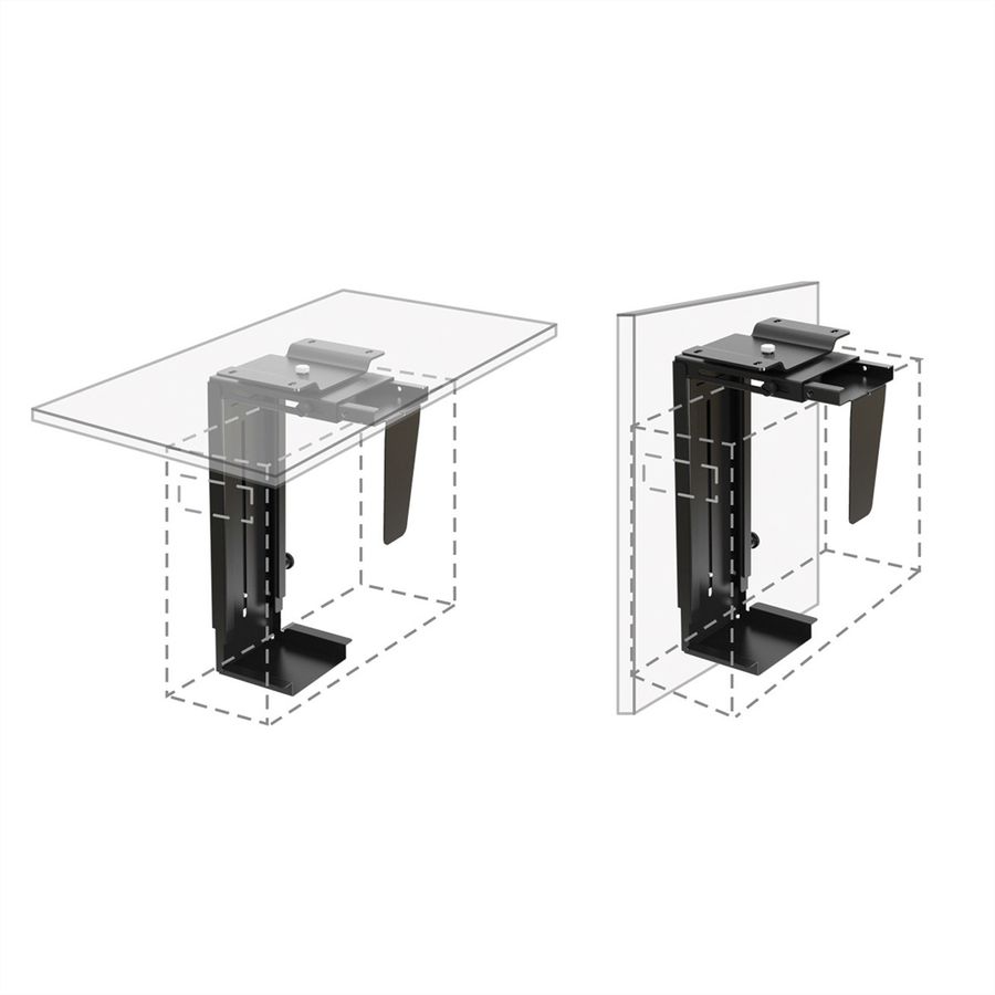 VALUE Under Desk /Wall Mount PC Holder, black