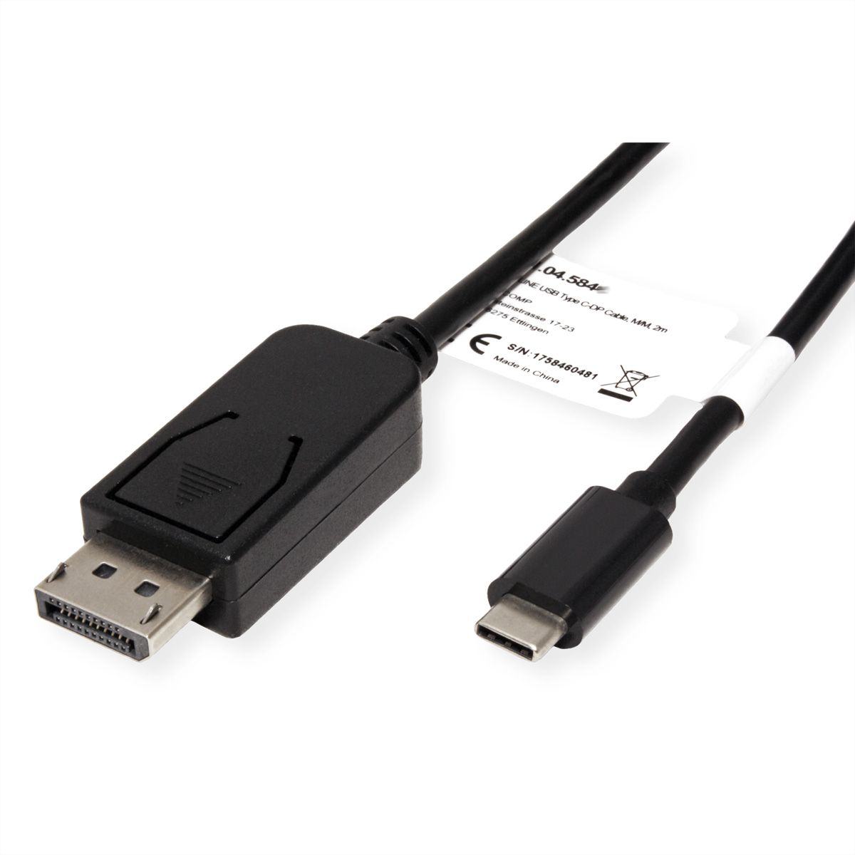ROLINE Type C - DisplayPort Cable, M/M, 2 m
