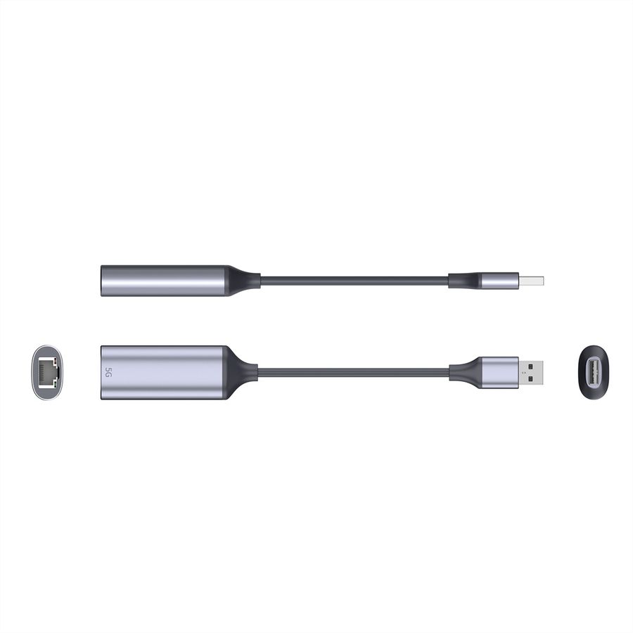 VALUE USB-A to 5 Gigabit Ethernet Converter