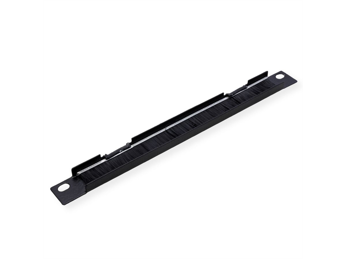 ROLINE 10-inch cable feed, with brush strip 0.5U black