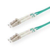 STANDARD Fibre Optic Jumper Cable, 50/125µm, LC/LC, OM3, turquoise, 1 m