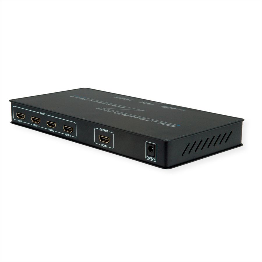 ROLINE HDMI 4x1 QUAD Multi-Viewer, with Seamless Switch