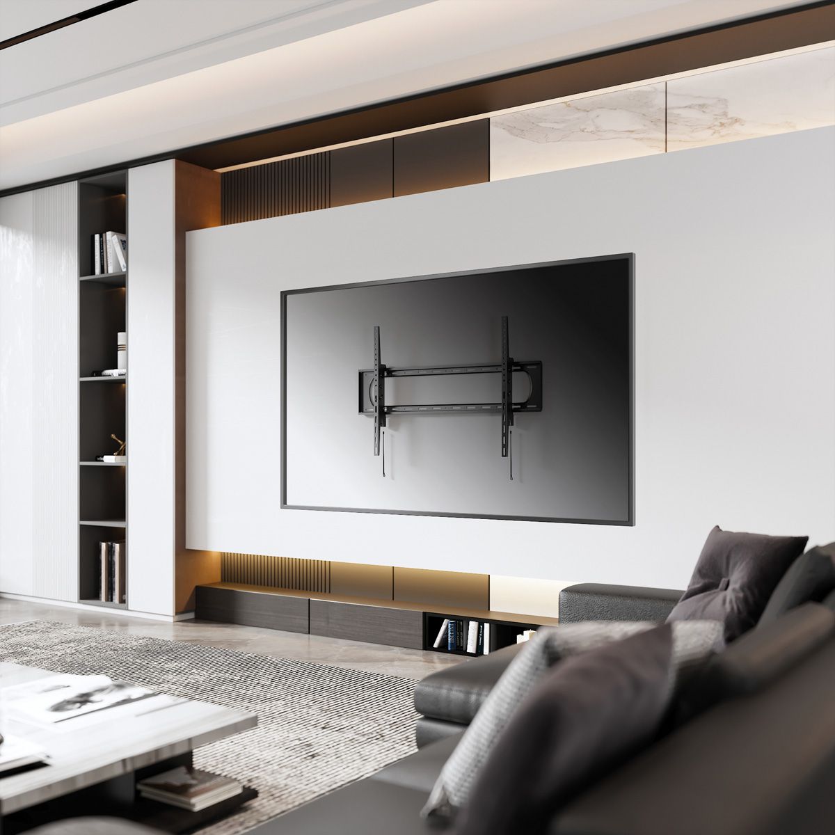 VALUE TV Wall Mount, 80mm Wall Distance, tiltable, 60–120 inch, max. 120 kg