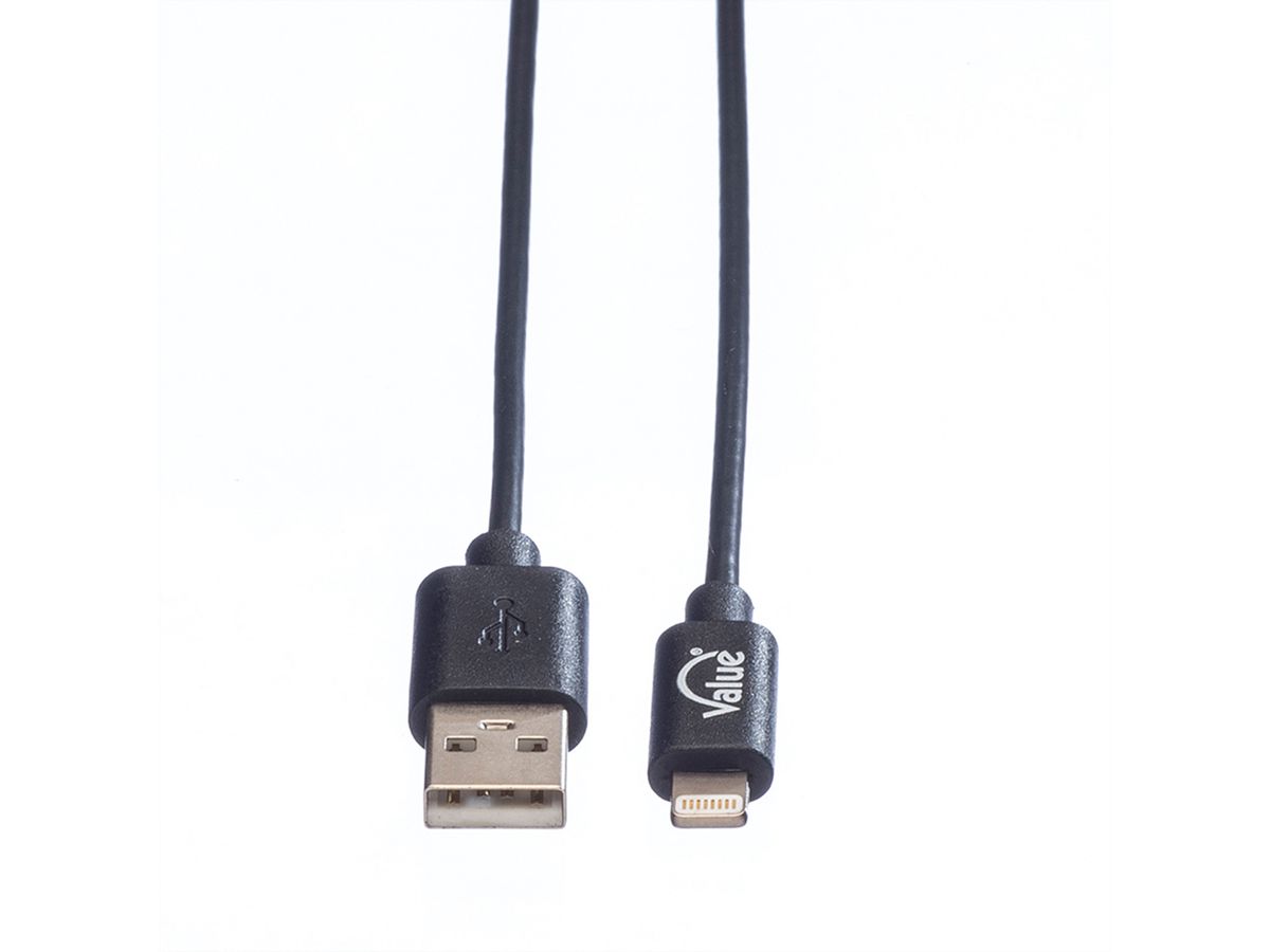 VALUE Lightning to USB Cable for iPhone, iPod, iPad, 1.8 m