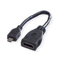 VALUE HDMI High Speed Cable + Ethernet, A - D, F/M, 0.15 m