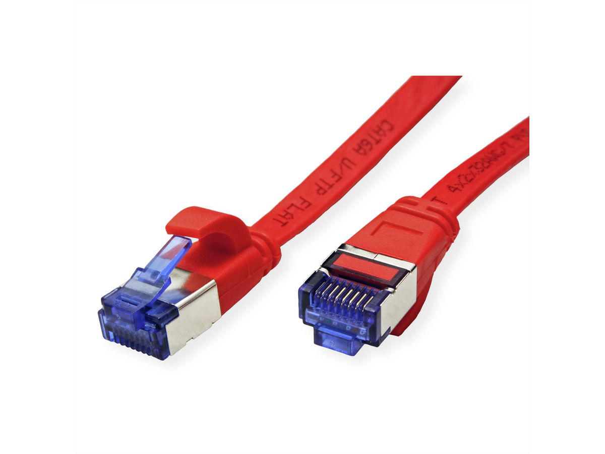 VALUE FTP Patch Cord, Cat.6A (Class EA), extra-flat, red, 5 m