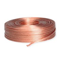 Loudspeaker Cable, transparent, 1.5mm², 100 m roll