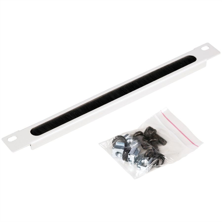 ROLINE 10-inch cable feed, with brush strip 0.5U grey