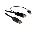 ROLINE Cable, UHDTV - DisplayPort, M/M, black, 1 m