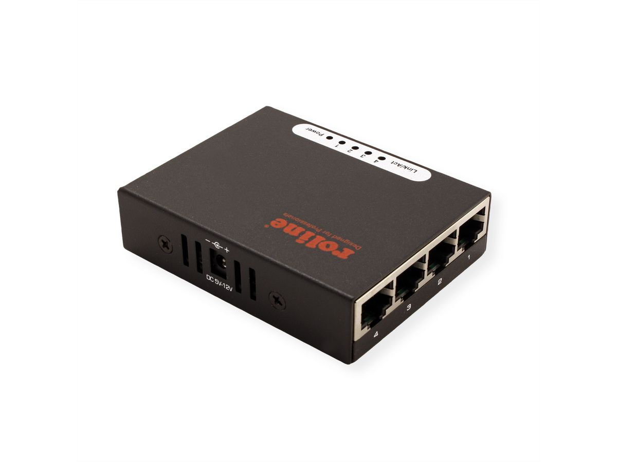 ROLINE Gigabit Ethernet Switch, Pocket, 4 Ports