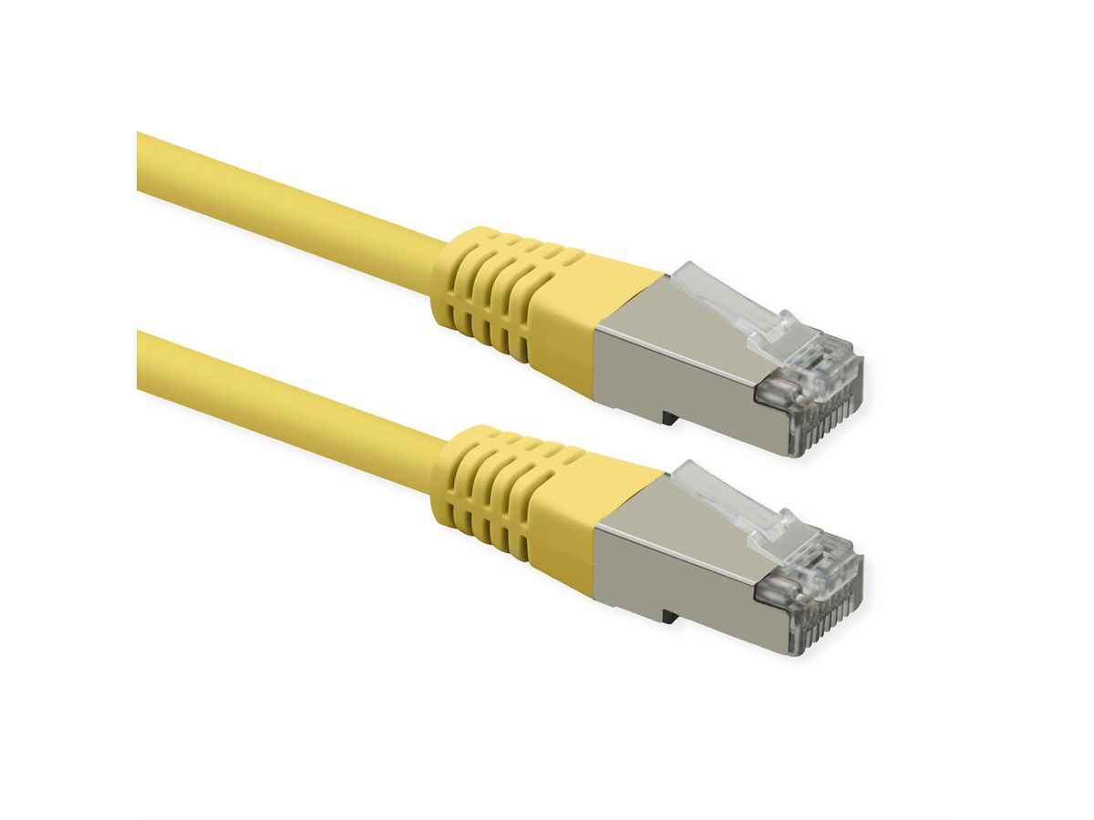 ROLINE S/FTP (PiMF) Patch Cord, Cat.6 (Class E), PoE, yellow, 5 m