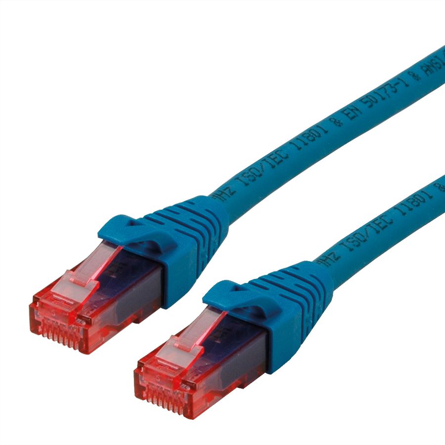ROLINE UTP Cable Cat.6 Component Level, LSOH, blue, 1 m