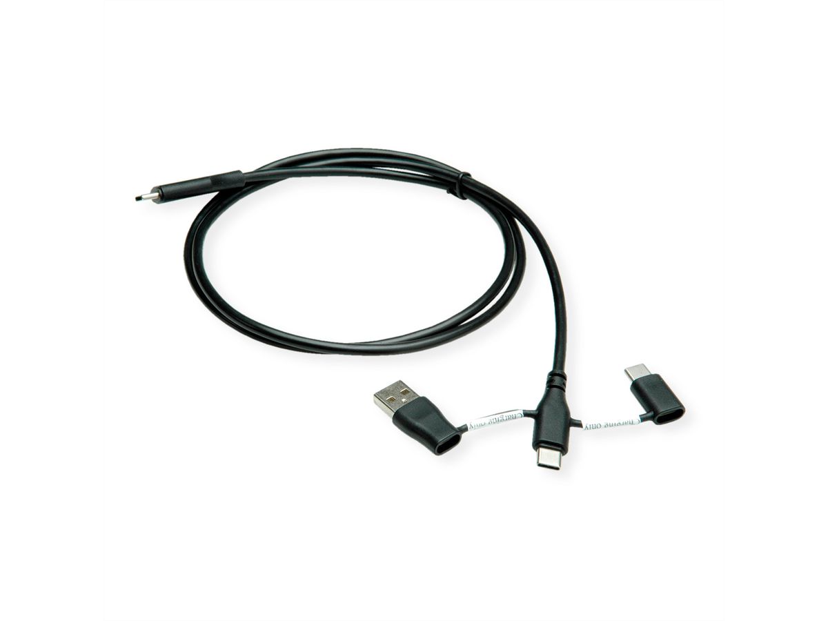 ROLINE USB 2.0 Cable, C-C, with A+C Data Lane Blockers, 1 m
