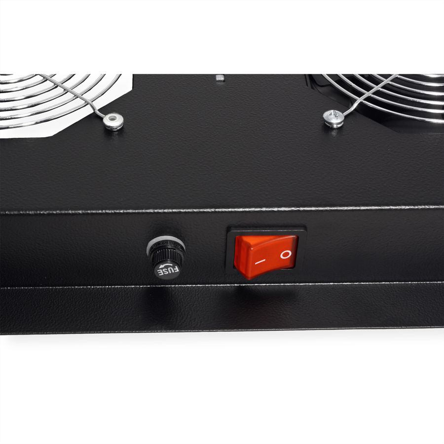 ROLINE 19-inch roof fan unit 2 fans, thermostat, black, black